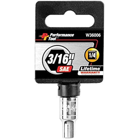 Wilmar W36006 1/4" Drive 6-Point Socket, 3/16"