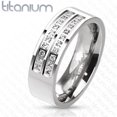 thumbnail image 3 of HIS & HER 3PC SILVER STAINLESS STEEL & TITANIUM WEDDING ENGAGEMENT RING Band SET Size Women's 06 Men's 13, 3 of 4