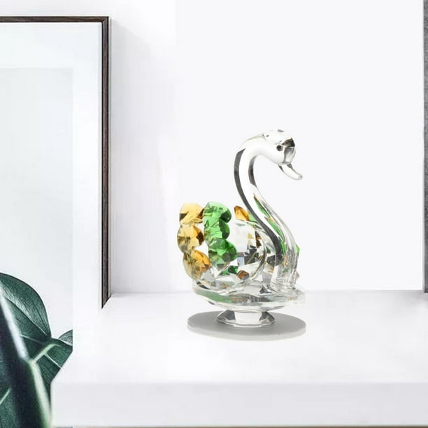 Estatuas Colección de esculturas Pisapapeles, Regalos de escritorio Gabinete Mesa Centro de mesa Figuras de cisne para aniversario, dormitorio, amarillo perfecl estatua de resina de cisne
