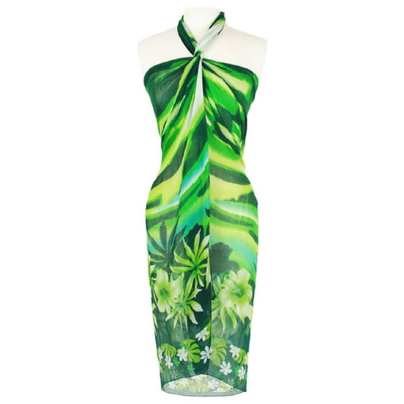 Pareo Print Beach Pool Hawaiian Sarong Wrap & Scarf Cover Up