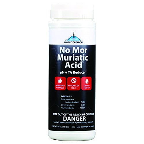 United Chemical No Mor Muriatic Acid Swimming Pool pH Reducer - 2.5 Pounds