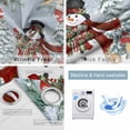 thumbnail image 2 of Fsddascl Christmas Snowman Blackout Curtains for Bedroom/Living Room, Thermal Insulated Kitchen Curtains, Xmas Tree Snowflake Stockings Birds Grommet Darkening Window Treatment Drapes 27.5"x39"x2, 2 of 6