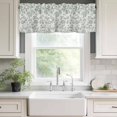 thumbnail image 4 of Turquoise Farmhouse Kitchen Valances for Windows, Vintage Flower Leaf Botanical Plant Bathroom Window Valances 42x18 Inch Rod Pocket Window Treatments Valance Curtains for Living Room Bedroom Decor, 4 of 9