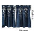 thumbnail image 3 of Vwrxbz Embroidered Short Curtains Polyester Kitchen Window Drapes 74x61cm Rod Pocket Home Decor, 3 of 9