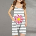 thumbnail image 2 of SHTXOZHI Girl's Casual Sleeveless Short Jumpsuits V Neck Spaghetti Strap Romper with Pocets, 2 of 3