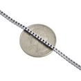 thumbnail image 4 of 10K White Gold Solid Franco Box Chain Closed Link 2.25 Necklace 22 Inches, 4 of 6