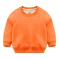 thumbnail image 2 of UACY Kids Cotton Sweatshirt Toddler Long Sleeve Crewneck Thin Light Weight Pullover Sweatshits for Boys and Girls (Orange, 6-7 Years), 2 of 3
