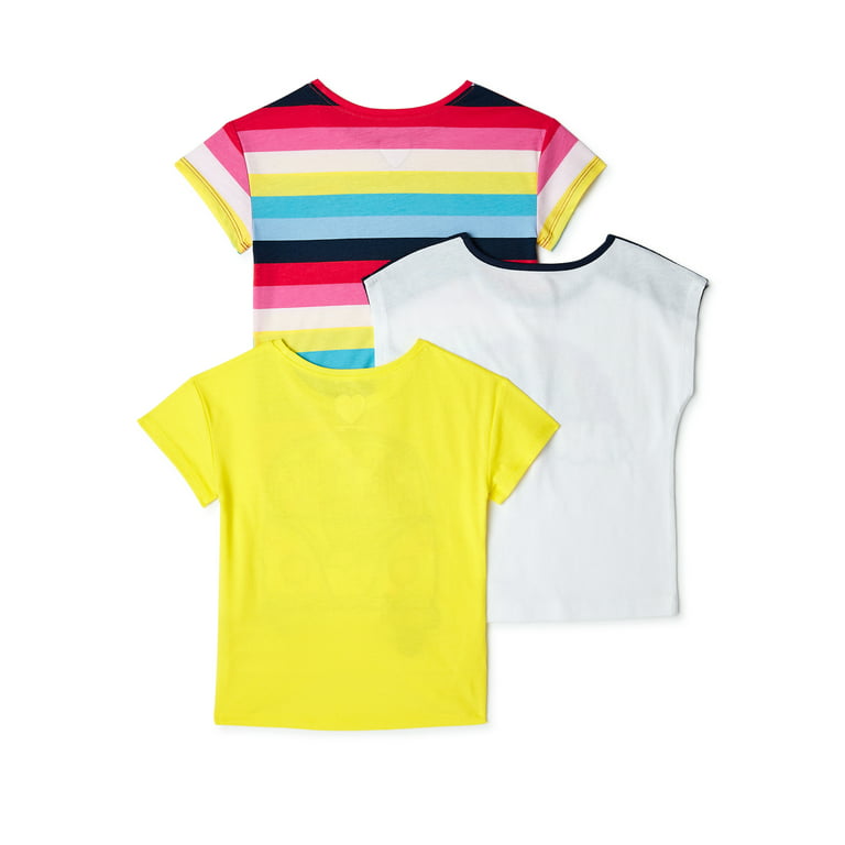 365 Kids from Garanimals Girls Short Sleeve T-Shirts, 3-Pack