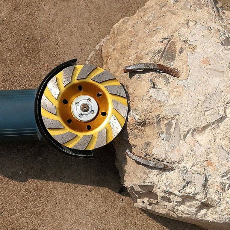 DAMO 4-Inch Diamond Turbo Cup Wheel For Concrete & Granite - Coarse 30/40 Grit