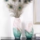 thumbnail image 4 of Florero de cristal degradado rosa de lujo claro, florero de cristal de alta gama, decoración for sala de estar, arreglo de flor de habitación, decoración de vestíbulo, 4 of 6