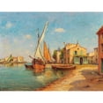 thumbnail image 2 of Charles Malfroy 24x19 Gold Ornate Framed and Double Matted Museum Art Print Titled - Berre Pond, 2 of 4