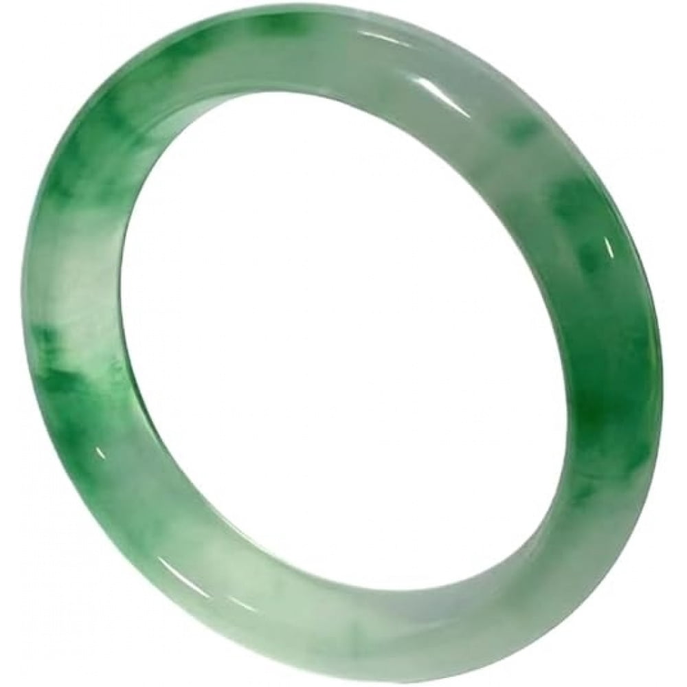 Natural Emerald Green Jade Bangle Bracelet, Genuine Jadeite Stone