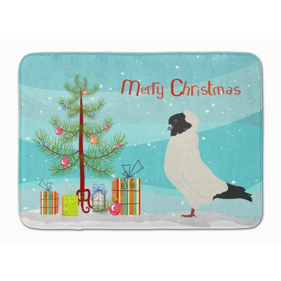 Carolines Treasures BB9319RUG Nun Pigeon Christmas Machine Washable Memory Foam Mat Teal 19 X 27" multicolor