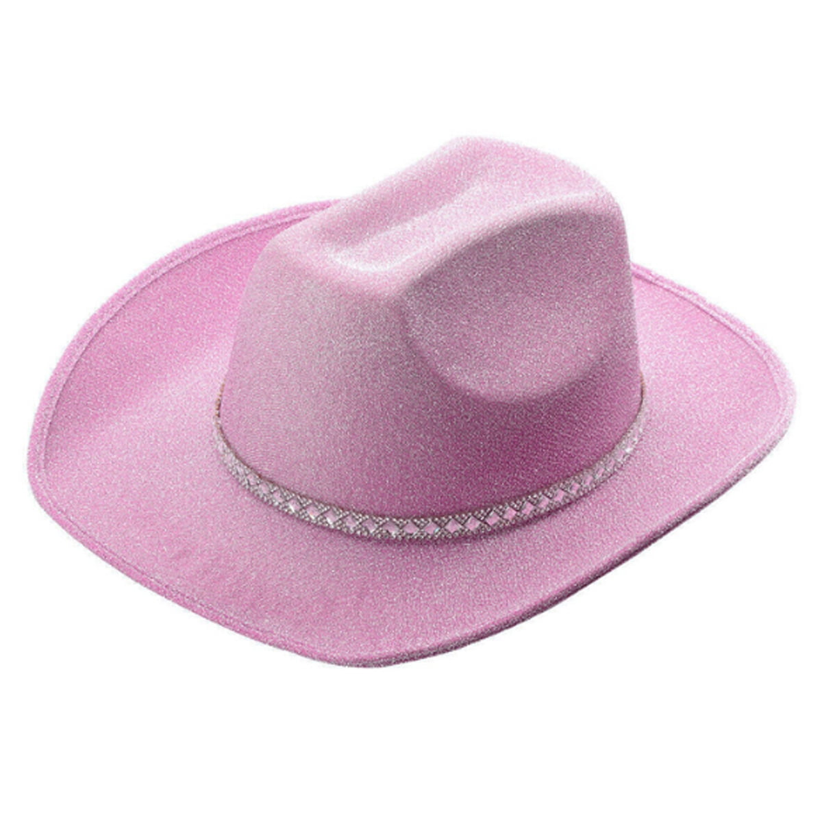 Glitter Cowboy Hats for Women Men Cowgirl Hat, Felt Wide Brim Western