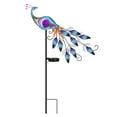 thumbnail image 2 of Peacock Solar Garden Stake Lights - Cracked Glass Ball Waterproof Outdoor Peacock Decor Pathway Lights for Garden Patio Lawn, 2 of 9