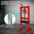 thumbnail image 6 of Historyli 6 Ton Hydraulic Shop Press with Pressure Gauge,H-Frame Floor Bearing Press for Garage & Metalworking,Adjustable Height (2.2"-9.4") with Stamping Plates,Ideal for Bending,Red strap watch, 6 of 7