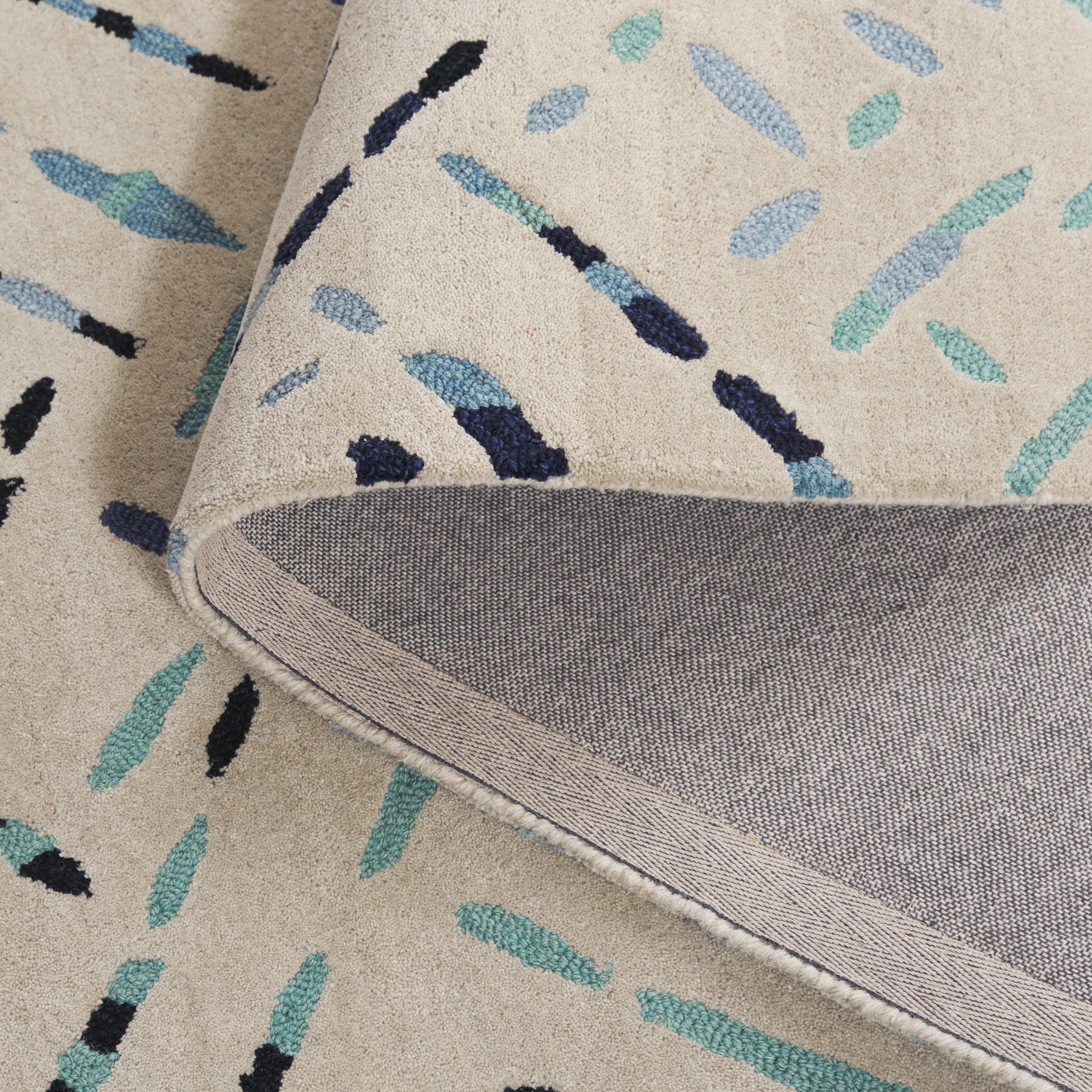 SAFAVIEH Metro Rodina Geometric Striped Area Rug, Gray/Blue, 3' x 5'