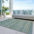 thumbnail image 6 of Addison Rugs Chantille Indoor/Outdoor Transitional Stripes Teal Washable Rectangle Rug, 8' x 10', 6 of 6