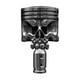 thumbnail image 4 of Selector de perilla manual automático, cubierta de perilla de cambio de metal calavera, perilla de palanca de automóvil de acero inoxidable moldeado, 4 of 4