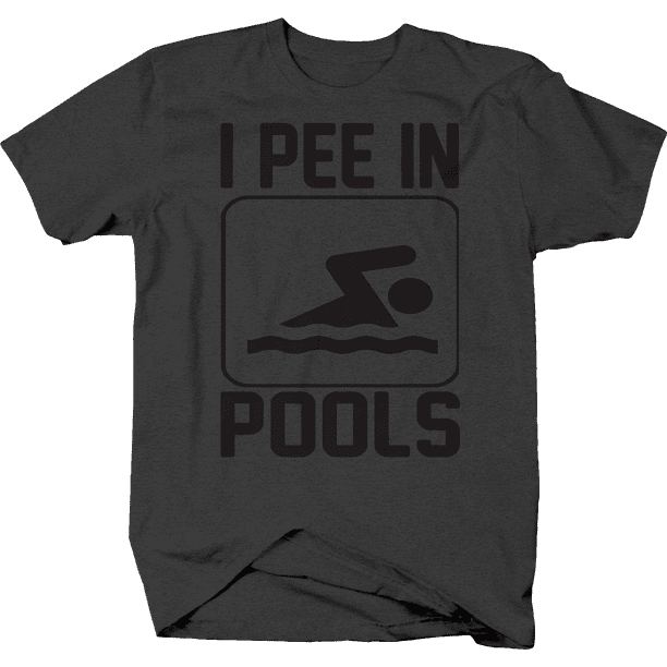 I Pee in Pools Bathroom for Swimmers Swim Team Shirts for Men Large