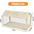 thumbnail image 4 of 31inch Hamster cage Wooden with Acrylic, Dwarf Hamster cage, Small Animal Habitat with Openable Top, Mouse cage for Guinea Pigs, Chinchillas, Gerbil, Syrian Hamster (31inch), 4 of 9
