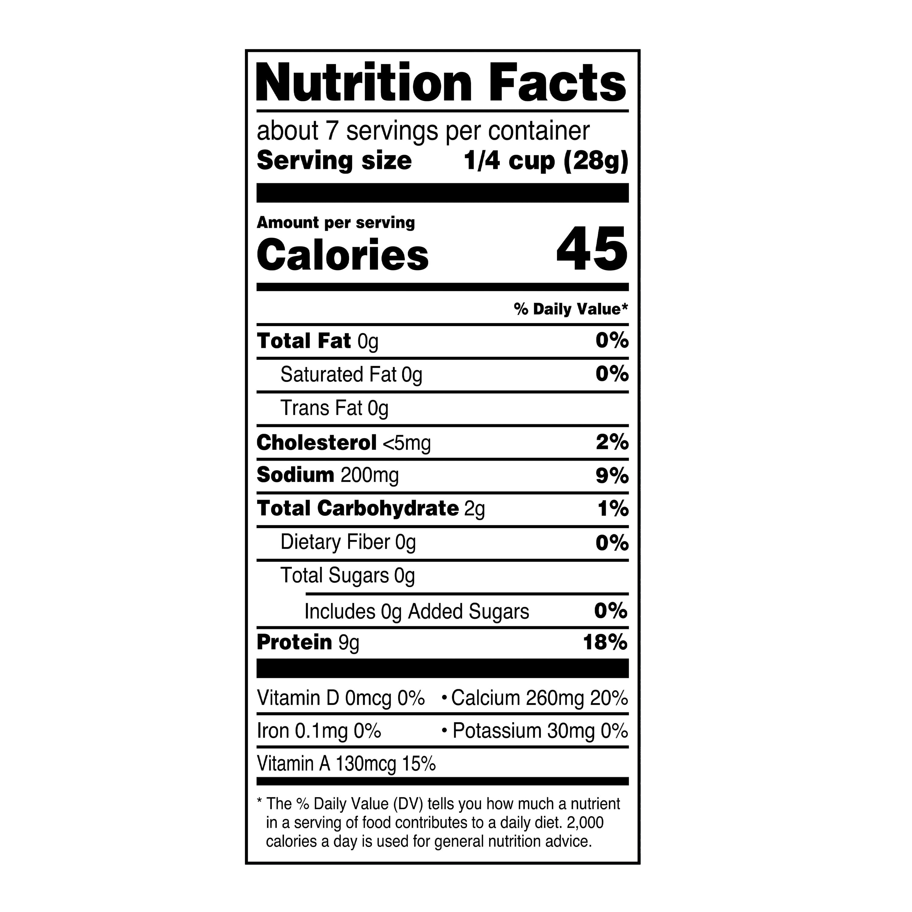 Great Value Fat-Free Mozzarella Shredded Cheese, 7 oz Bag