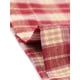 thumbnail image 5 of INSPIRE CHIC Pantalones a cuadros casuales para mujer, bolsillos, pierna recta, trabajo, oficina, pantalones beis rojo S, 5 of 5