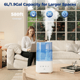 thumbnail image 3 of 6L Warm & Cool Mist Humidifiers for Bedroom, Top Fill Air Humidifier, 60H Runtime, 28dB Quiet Operation, Automatic Shut-off Switch, 12H Timer, for Home, Office, 3 of 7