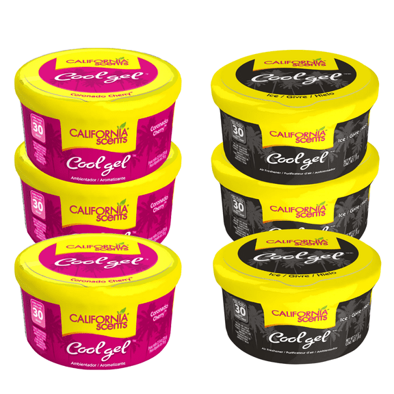 Aromatizante Gel California Scents 6 pzs Cherry Ice