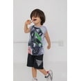 thumbnail image 3 of Monster Jam T-Shirt Tank Top and French Terry Shorts 3 Piece Outfit Set Toddler to Big Kid, 3 of 5