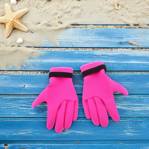Raindrops 1Pair Female Fit Rosy Diving Gloves 3mm Thickened Neoprene for Snorkeling and Scuba Diving