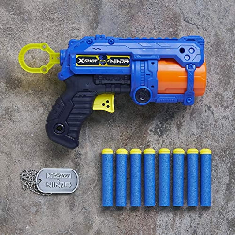 XShot Ninja No Rez Foam Dart Blaster (8 Darts, 1 Dog-Tag) Limited