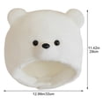 thumbnail image 4 of Jiibva Plush Polar Bear Hat Cap Warm Comfortable Beanies Hat Winter Warm Knitted Hat For Halloween Carnival, 4 of 7