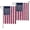 2 Pack American Flag 12x18, variant on American Flag Embroidered Stars 12x18 Inche - Heavy Duty 210d Nylon 2 Brass Grommets USA Boat Flag For Boat,Bike,Car Etc with 2 Boat Flag Pole Kit(Boat Flag 12x18)