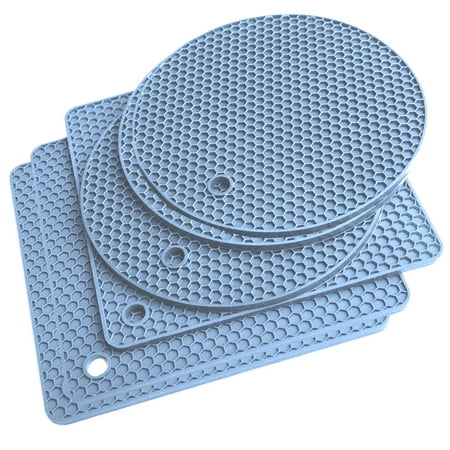 

Naierhg 6Pcs Nordic Silicone Heat Resistant Honeycomb Pads Non-slip Hot Pot Holder Drying Mats Potholders Kitchen Tools