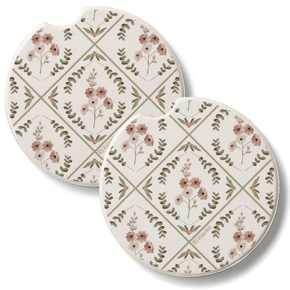 Thirstystone Wildflowers 2 Pack Absorbent Car Coasters