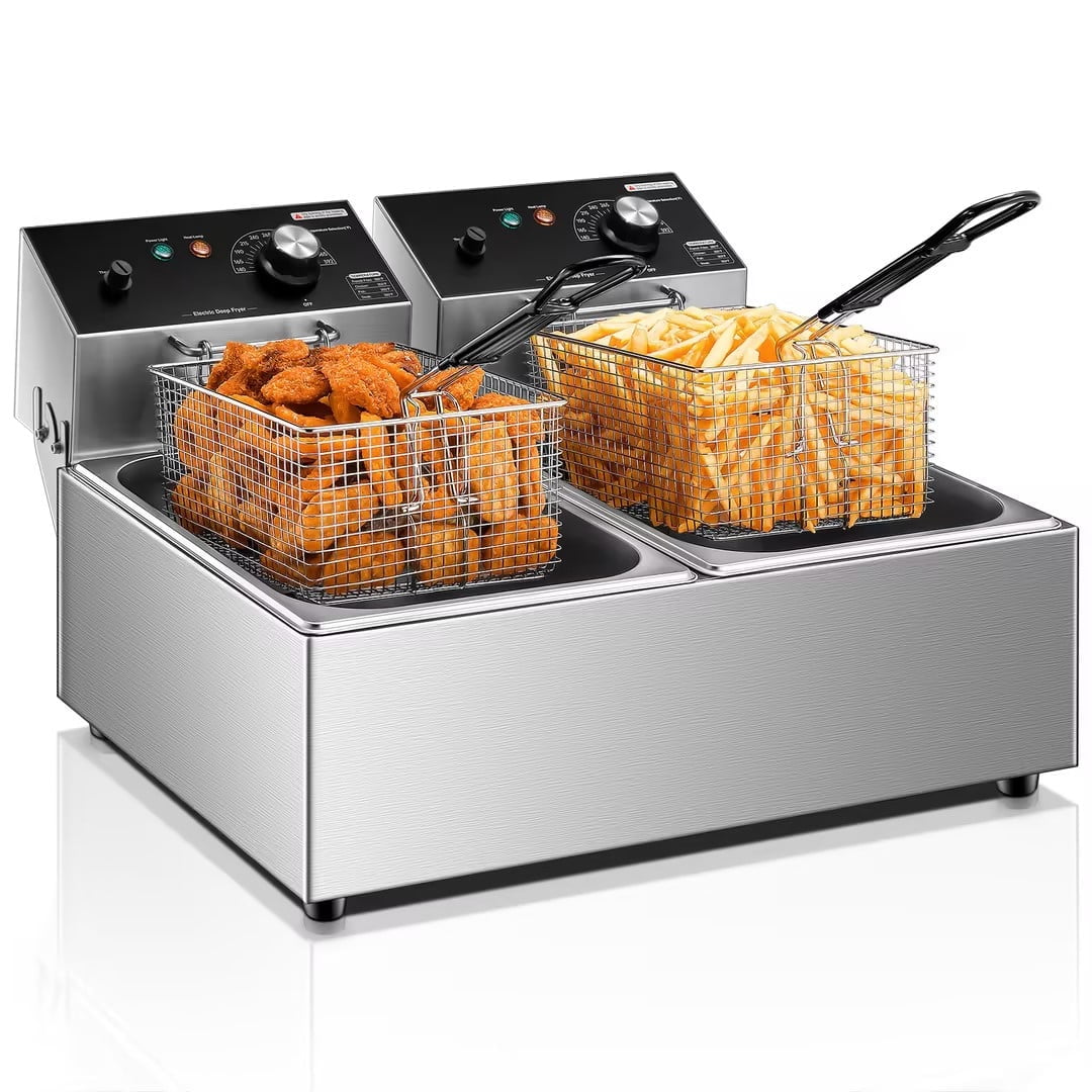 Ktaxon 23.26Qt 5000W, Single Basket Deep Fryer with