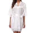 thumbnail image 2 of Mujeres Sexy Encaje Camisón Ropa de dormir Ropa interior Bata Albornoz Regalo, Blanco, XXL Scienceny XX000136-18, 2 of 7