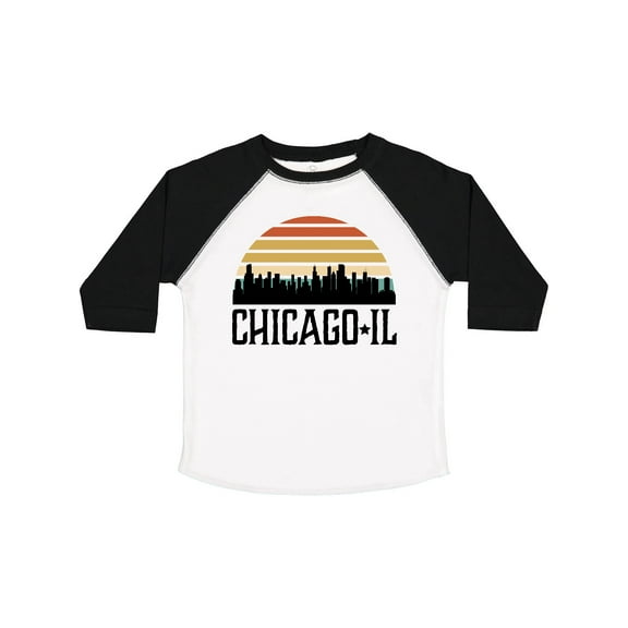Inktastic Chicago Illinois Skyline Vintage Boys or Girls Toddler T-Shirt