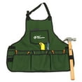 thumbnail image 3 of Delantal con Babero DYNWAVEMX Bolsa de Herramientas 13 Bolsillos Cinturón Jardinería Carpintería Verde, 3 of 8