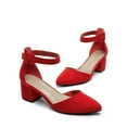 thumbnail image 2 of BURUDANI Women's Strappy Chunky Heel Dress Pump Shoes, 2 of 8