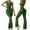 Army Green, variant on Huanyaaa Womens Scrunch Jumpsuits 2025 Crew Neck Seamless Romper V Back Gym Booty Leggings Bodycon Workout Yoga Unitard Long Sleeve Rompers for Women Women Pants Suit Romper with Sleeves for Women