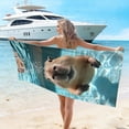 thumbnail image 3 of SIYTUAU Microfiber Beach Towel Double Sided Velour Large Rectangular 75X150 Cm Quick Dry Soft Absorbent Sand Free, 3 of 6