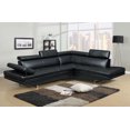 thumbnail image 3 of Nathaniel Home Logan Collection 2-piece Black Sectional Sofa Set  w/Bonded Leather. Left Facing Style, 3 of 3