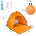 thumbnail image 2 of Moclever Portable UV Protection Beach Tent, Pop up Sun Shade Shelter Canopy for Outdoor Beach,Orange, 2 of 14