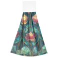 thumbnail image 7 of Yayeee Kitchen Hanging Hand Towels Set of 2 with Loop Bathroom Absorbent Tie Towel, Art Water Lilies Pattern, 7 of 7