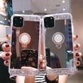 thumbnail image 2 of for iPhone 13 Diamond Glitter Case Mirror Makeup Cute for Girls Women Protective Cover with Bling Crystal Rhinestone Ring Holder Finger Grip Stand Kickstand Case for iPhone iPhone 13 6.1", 2 of 6