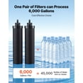 thumbnail image 4 of VEVOR Gravity-fed Water Filter System, 1.5G 304 Stainless-Steel Countertop Water Filtration System, Reduces Lead and up to 99% of Chlorine, with 2 Carbon Filters, Water Level Spigot, for Home Camping, 4 of 9