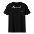 thumbnail image 6 of Pumpkin Spooky Graphic Tees for Women Crew Neck Short Sleeve Fashion Tops Fall Shirts Black M, 6 of 6
