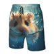 thumbnail image 4 of Balery Cute Swimming Guinea Pig Traje de Baño Estilo Hawaiano para Hombre, Shorts de Secado Rápido con Bolsillos-Small, 4 of 6